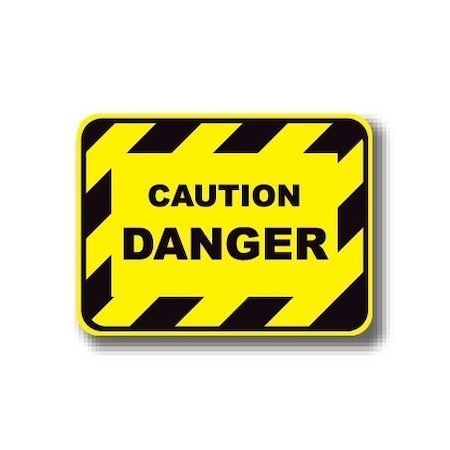 Ergomat 50in x 32in RECTANGLE SIGNS - Caution Danger DSV-SIGN 1600 #0370 -UEN